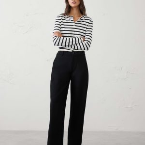 Витрина barrel leg high rise knit ponte pant