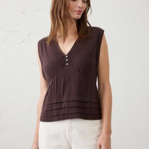 crepe pleated swing top