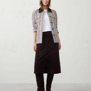 Витрина seamed corduroy midi skirt