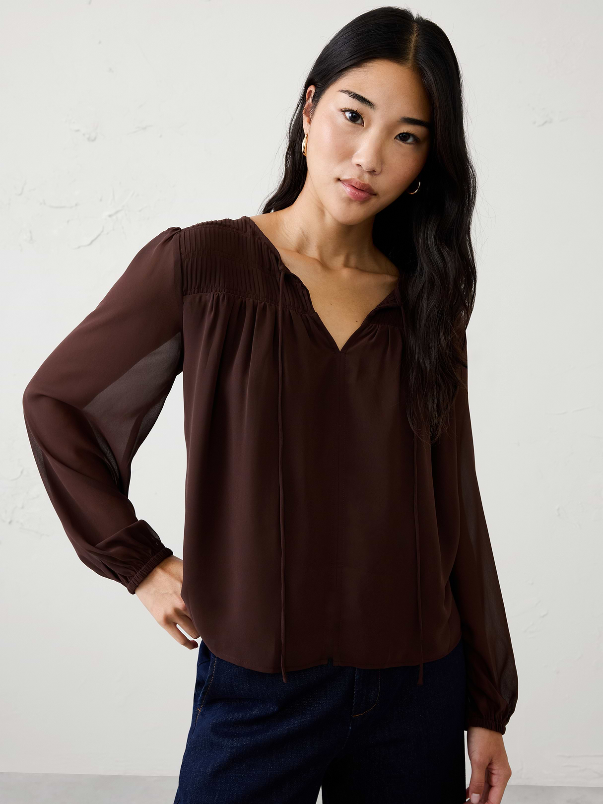 chiffon pleat release blouse chiffon pleat release blouse