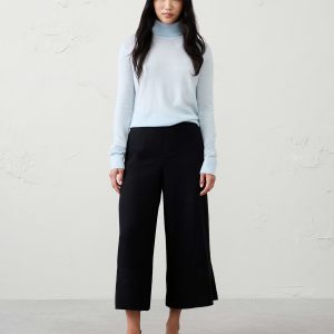 anyday wide leg high rise linen blend crop pant