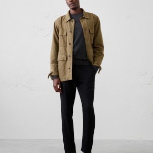 athletic fit linen blend pant