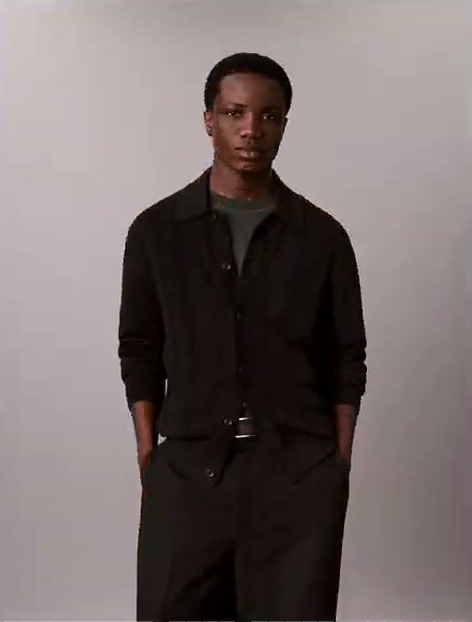 cotton stitch button front sweater