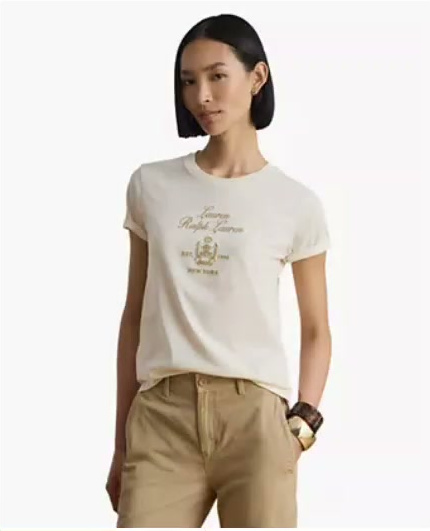 lauren ralph lauren — women's crewneck short sleeve t shirt lauren ralph lauren — women's crewneck short sleeve t shirt