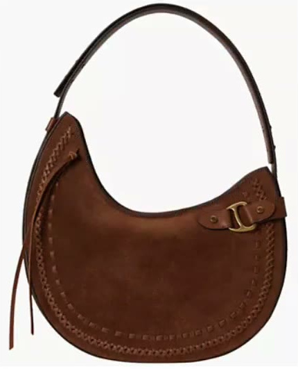 lauren ralph lauren — tasha large whipstitched suede shoulder bag lauren ralph lauren — tasha large whipstitched suede shoulder bag