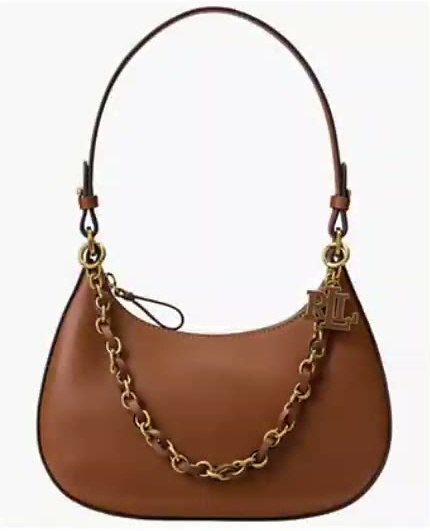 lauren ralph lauren — marcy medium leather shoulder bag lauren ralph lauren — marcy medium leather shoulder bag