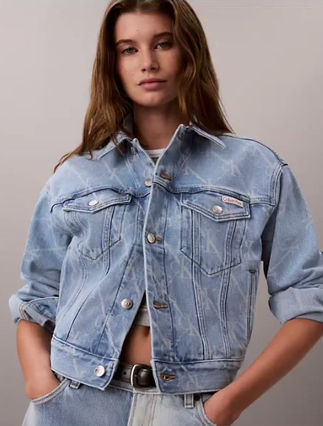 monogram logo 90s trucker jacket