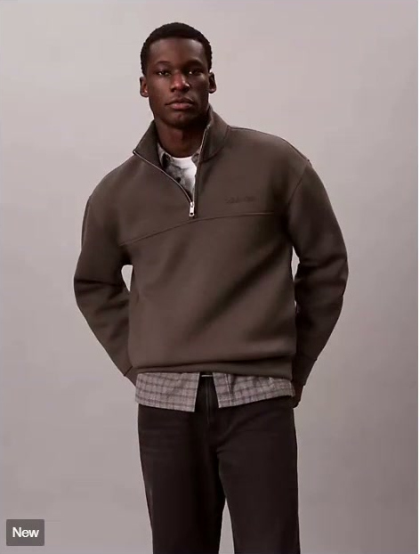 spacer quarter zip sweatshirt