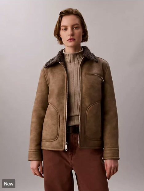 faux shearling aviator jacket