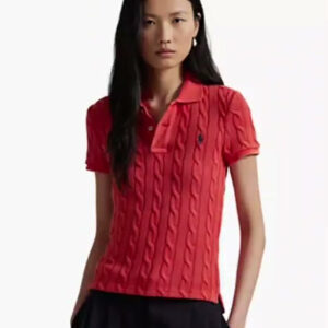 polo ralph lauren — women's cable knit polo shirt