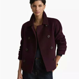 lauren ralph lauren — women's short double breasted wool coat