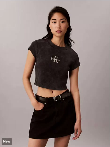 monologo rib acid wash baby tee