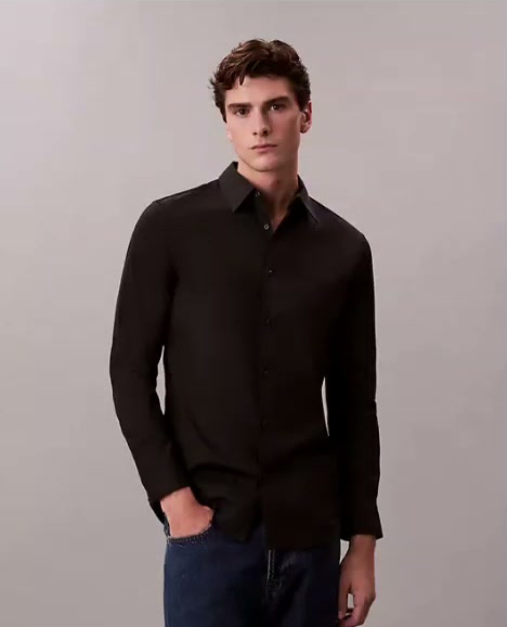 supima stretch cotton slim shirt