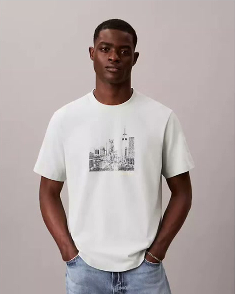 nyc skyline graphic tee