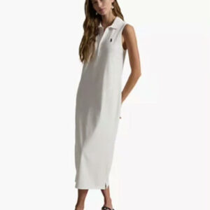 polo ralph lauren — women's stretch cotton sleeveless polo dress