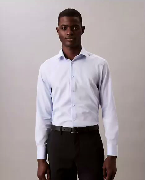 steel solid slim fit button down shirt