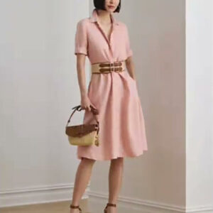 100% linen shirt dress