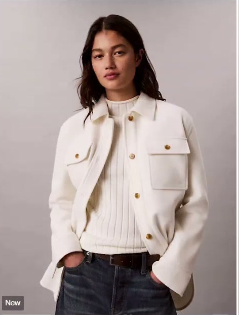 faux wool shirt jacket