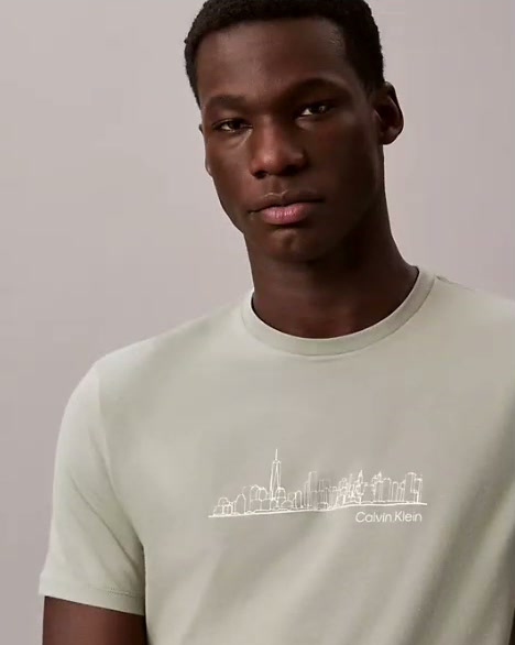 city skyline graphic classic t shirt