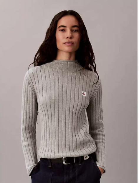 woven monologo turtleneck sweater