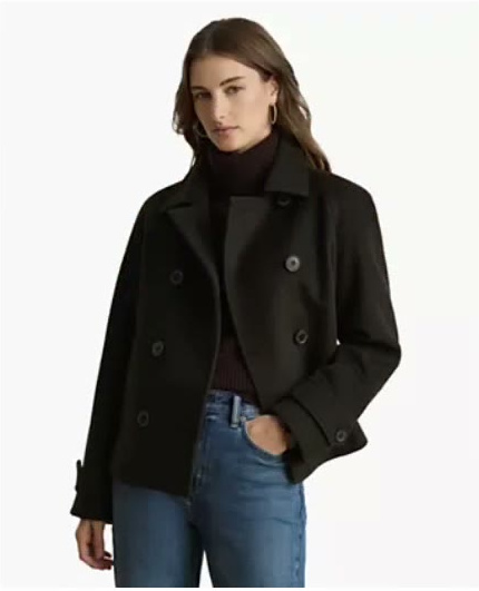 lauren ralph lauren — women's short double breasted wool coat lauren ralph lauren — women's short double breasted wool coat