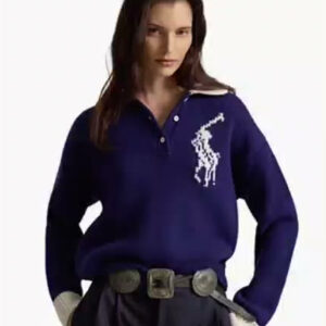 polo ralph lauren — women's big pony rugby sweater