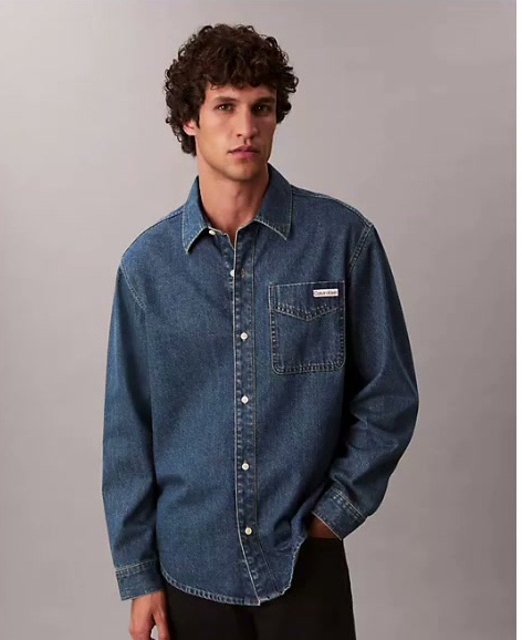 denim classic button down shirt