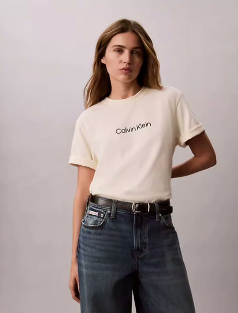 standard logo boxy fit crewneck t shirt