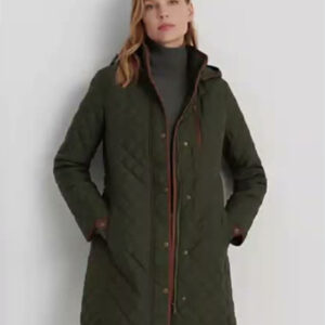 lauren ralph lauren — women's hooded quilted coat