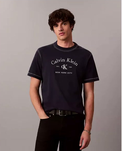 varsity logo washed easy tee