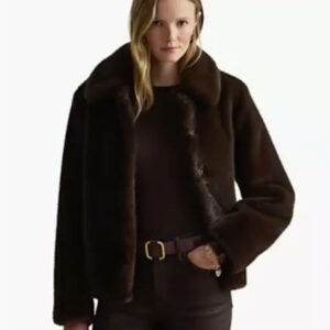 lauren ralph lauren — women's faux fur collared lined coat