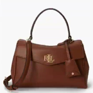 lauren ralph lauren — farrah leather small satchel handbag