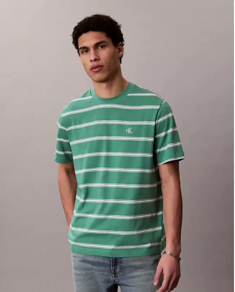 monogram stripe relaxed t shirt