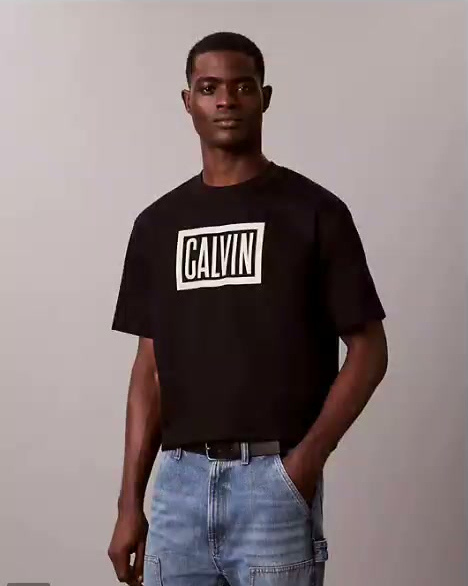 relaxed box logo graphic tee