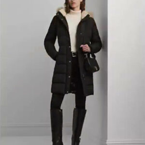 lauren ralph lauren — women's faux fur hooded puffer coat
