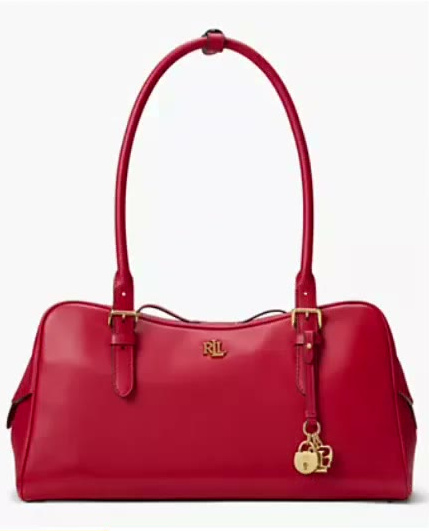 lauren ralph lauren — leather large marcy zip slim shoulder bag lauren ralph lauren — leather large marcy zip slim shoulder bag