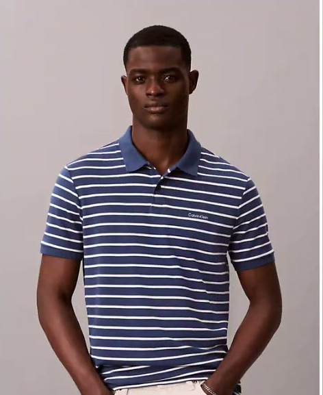 liquid touch stripe polo shirt