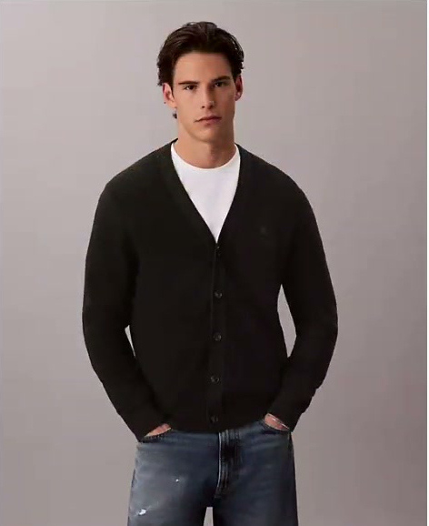 textured cotton cardigan
