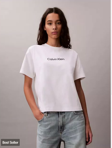 standard logo boxy fit crewneck t shirt