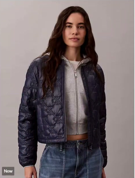 monogram quilted liner jacket