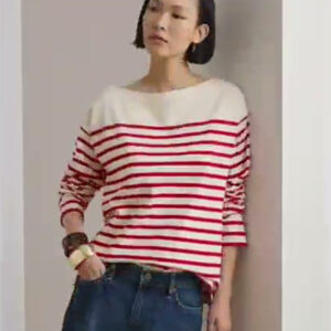 lauren ralph lauren — women's boat neck long sleeve top