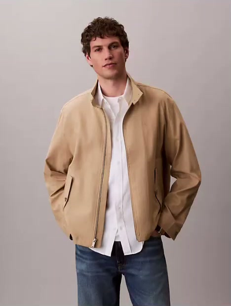 linen cotton zip jacket
