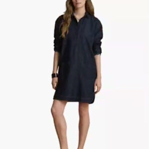 women's relaxed fit denim shirtdress