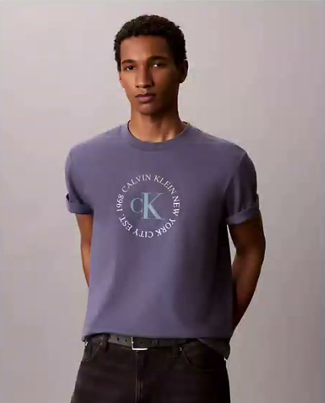 circle logo monogram graphic tee