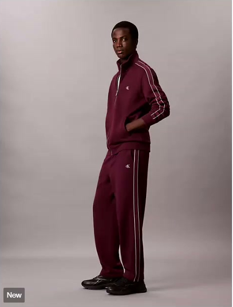 logo tape fleece sweatpants