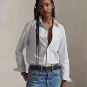 polo ralph lauren — women's classic fit striped oxford shirt