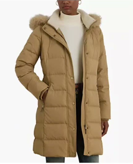 lauren ralph lauren — women's hooded down channel quilted coat macy's exclusive lauren ralph lauren — women's hooded down channel quilted coat macy's exclusive