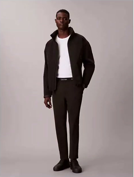modern sport logo waistband woven pants