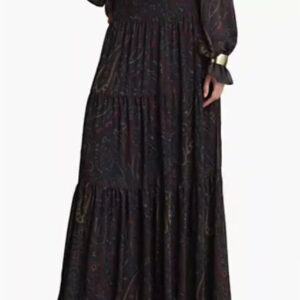 lauren ralph lauren — women's high waisted paisley maxi skirt
