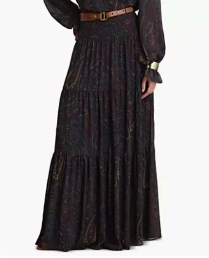 lauren ralph lauren — women's high waisted paisley maxi skirt lauren ralph lauren — women's high waisted paisley maxi skirt